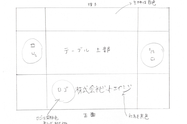 テーブルクロス　手書きデザイン